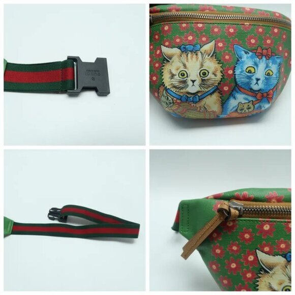 GUCCI Green Canvas Belt Bag 674-061925 - Picture 6 of 11